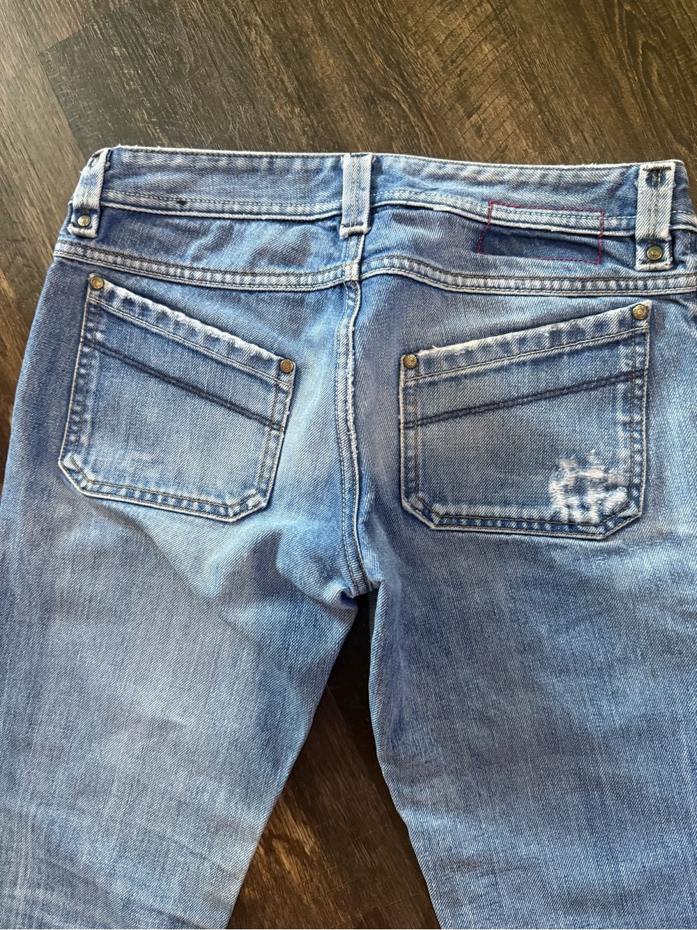 Diesel Distressed Patch Pocket Straight Leg Jeans Size 27 - Picture 10 of 10